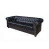 Diivan CHESTERFIELD must, 205x85xH73 cm