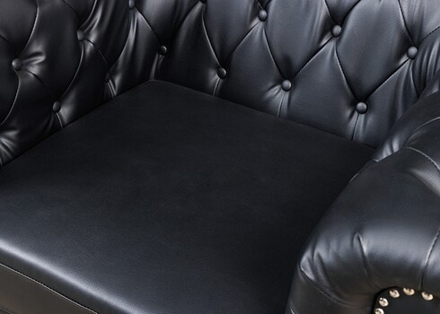 Tugitool CHESTERFIELD must, 110x85xH73 cm