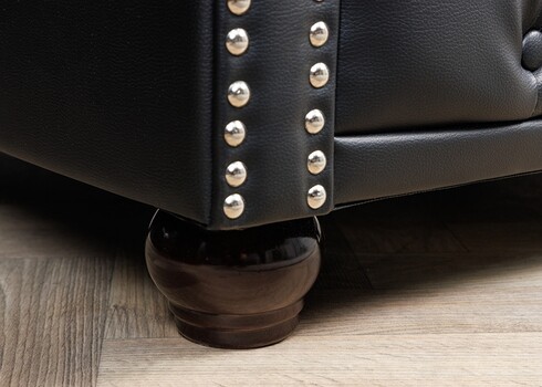 Tugitool CHESTERFIELD must, 110x85xH73 cm