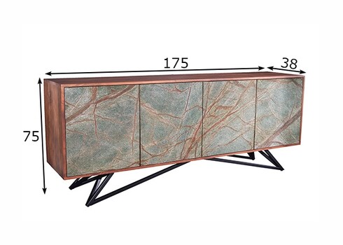 Kummut SOUL naturaalne kivi / pruun, 175x38xH75 cm