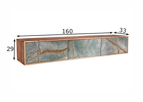 Tv-alus SOUL naturaalne kivi / pruun, 160x33xH29 cm