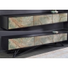 Tv-alus SOUL naturaalne kivi / must, 200x38xH50 cm