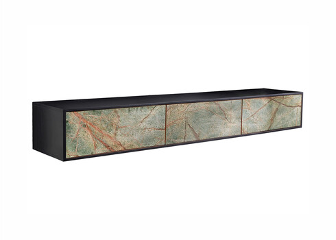 Tv-alus SOUL naturaalne kivi / must, 200x38xH50 cm