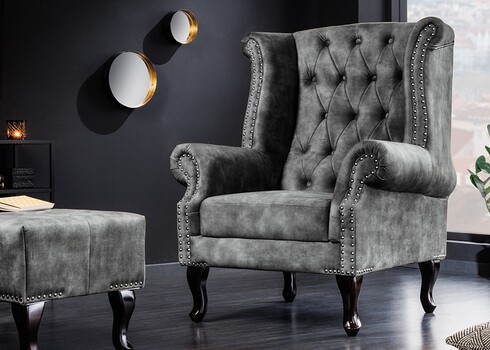 Tugitool CHESTERFIELD tumehall, 85x75xH105 cm