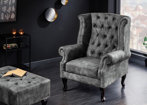 Tugitool CHESTERFIELD tumehall, 85x75xH105 cm