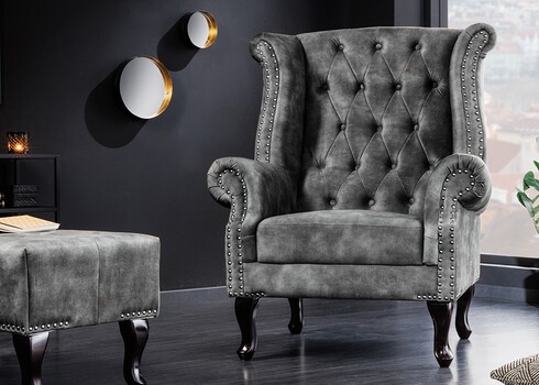 Tugitool CHESTERFIELD tumehall, 85x75xH105 cm