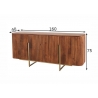 Kummut GATSBY pruun / kuldne, 160x40xH75 cm