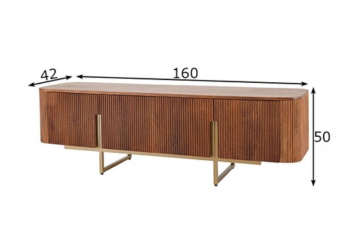 Tv-alus GATSBY pruun / kuldne, 160x42xH50 cm