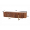 Tv-alus GATSBY pruun / kuldne, 160x42xH50 cm