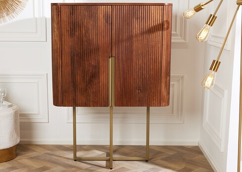 Kapp GATSBY pruun / kuldne, 80x40xH125 cm