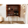 Kapp GATSBY pruun / kuldne, 80x40xH125 cm