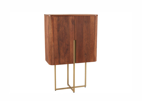 Kapp GATSBY pruun / kuldne, 80x40xH125 cm