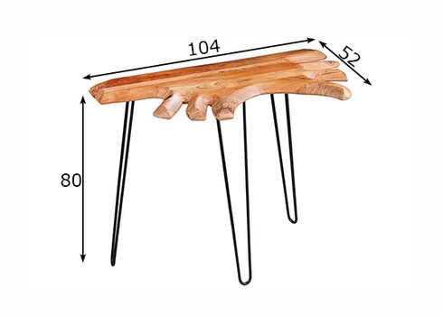 Konsoollaud WILD pruun, 104x52xH80 cm