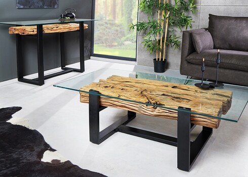 Konsoollaud BARRACUDA naturaalne, 150x50xH76 cm