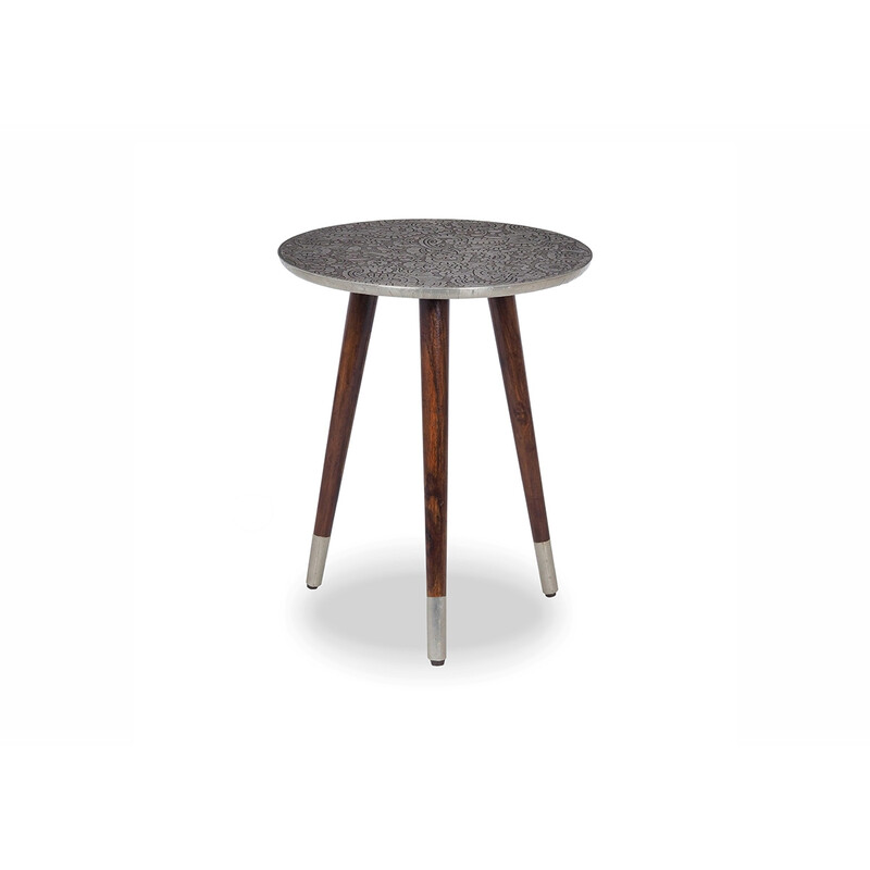 Abilaud ALCASAR hõbe, 40x40xH50 cm