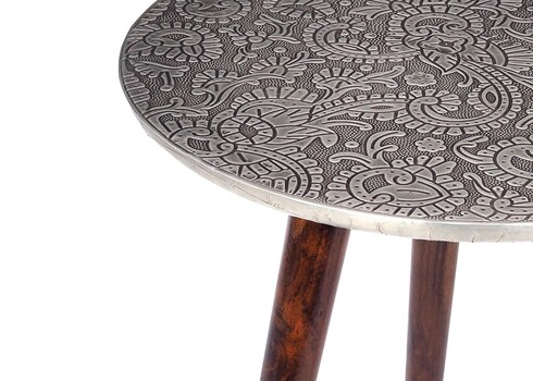 Abilaud ALCASAR hõbe, 40x40xH50 cm