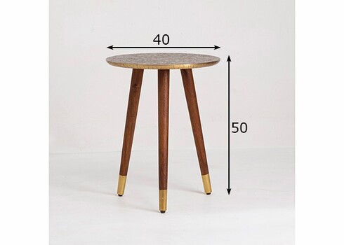 Abilaud ALCASAR kuldne, 40x40xH50 cm