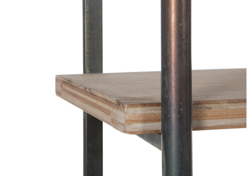 Riiul CROSS pruun / must, 148x39xH214 cm