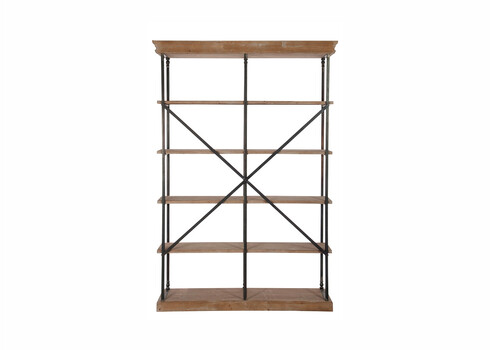 Riiul CROSS pruun / must, 148x39xH214 cm