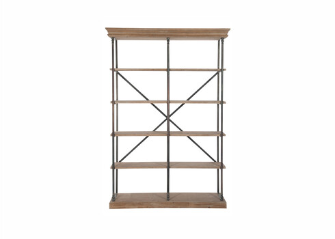 Riiul CROSS pruun / must, 148x39xH214 cm