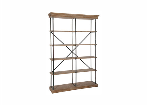 Riiul CROSS pruun / must, 148x39xH214 cm