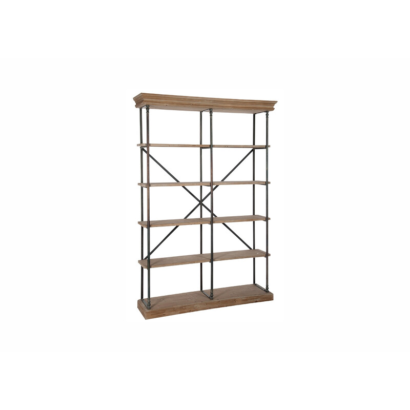 Riiul CROSS pruun / must, 148x39xH214 cm