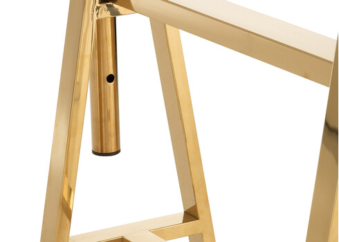 Reguleeritav kirjutuslaud GLASS kuldne / klaas, 150x80xH78 cm