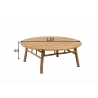 Diivanilaud BAMBOO naturaalne, 120x120xH46 cm