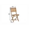 Kokkuvolditav tool BAMBOO naturaalne, 54x45xH85 cm