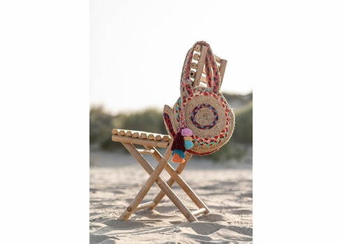 Kokkuvolditav tool BAMBOO naturaalne, 54x45xH85 cm