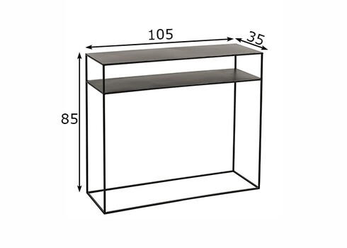 Konsoollaud CLARO must, 105x35xH85 cm