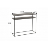 Konsoollaud CLARO must, 105x35xH85 cm
