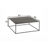 Diivanilaud CLARO must, 80x80xH30 cm