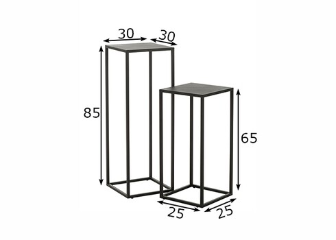 Abilaudade komplekt CLARO must, 2 tk