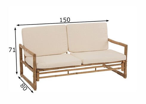 Diivan TIKI helepruun / beež, 150x80xH71 cm