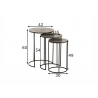 Abilaudade komplekt METALLIC hall, 3 tk
