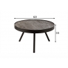 Abilaud FIEN tumepruun / must, 60x60xH33 cm