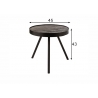 Abilaud FIEN tumepruun / must, 45x45xH43 cm