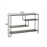 Riiul NIVEL must, 120x30xH81,5 cm