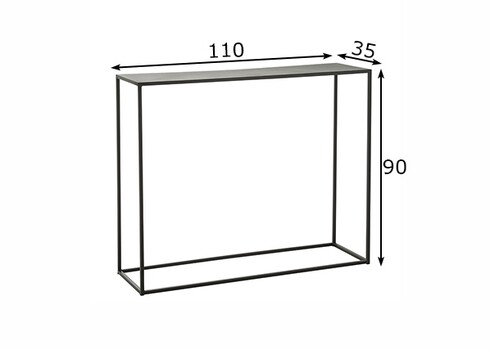 Konsoollaud NIVEL must, 110x35xH90 cm