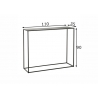 Konsoollaud NIVEL must, 110x35xH90 cm