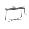 Konsoollaud NIVEL must, 120x35xH75 cm