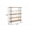 Riiul PARED pruun, 141x34xH166 cm