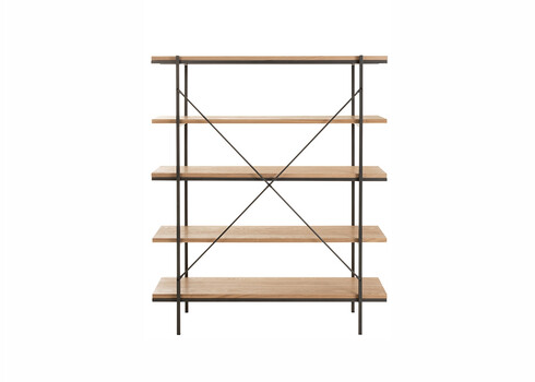 Riiul PARED pruun, 141x34xH166 cm