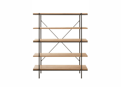 Riiul PARED pruun, 141x34xH166 cm