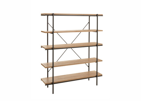 Riiul PARED pruun, 141x34xH166 cm