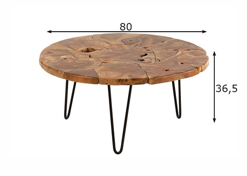 Abilaud SAM pruun, 80x80xH36.5 cm