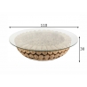 Diivanilaud DISCS naturaalne, 110x110xH30 cm