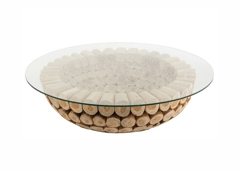 Diivanilaud DISCS naturaalne, 110x110xH30 cm