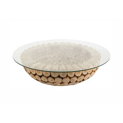 Diivanilaud DISCS naturaalne, 110x110xH30 cm
